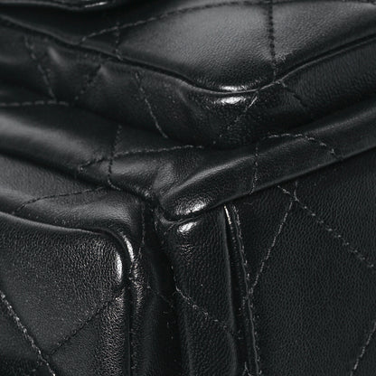 Chanel Shiny Lambskin Quilted Trendy Pockets Hobo Black 9 of 12