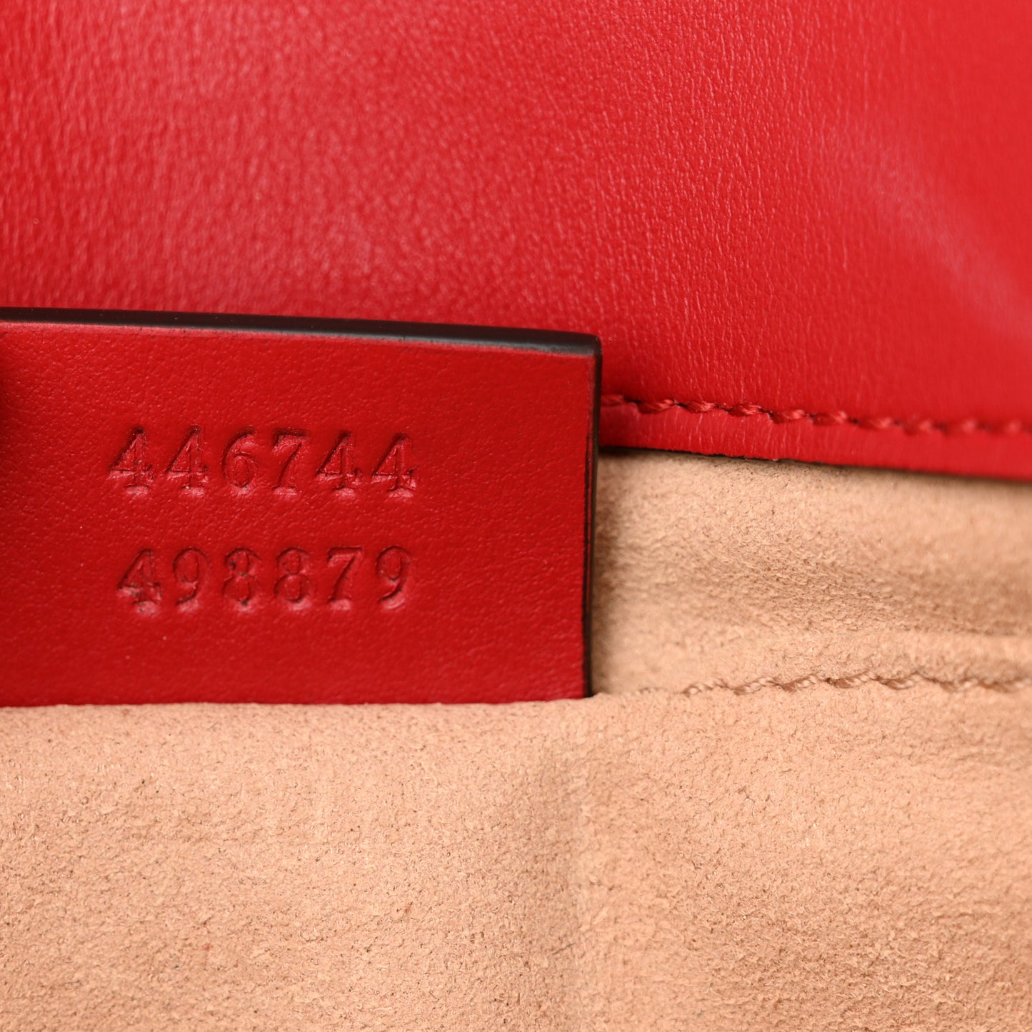 Calfskin Matelasse Mini GG Marmont Shoulder Bag Hibiscus Red