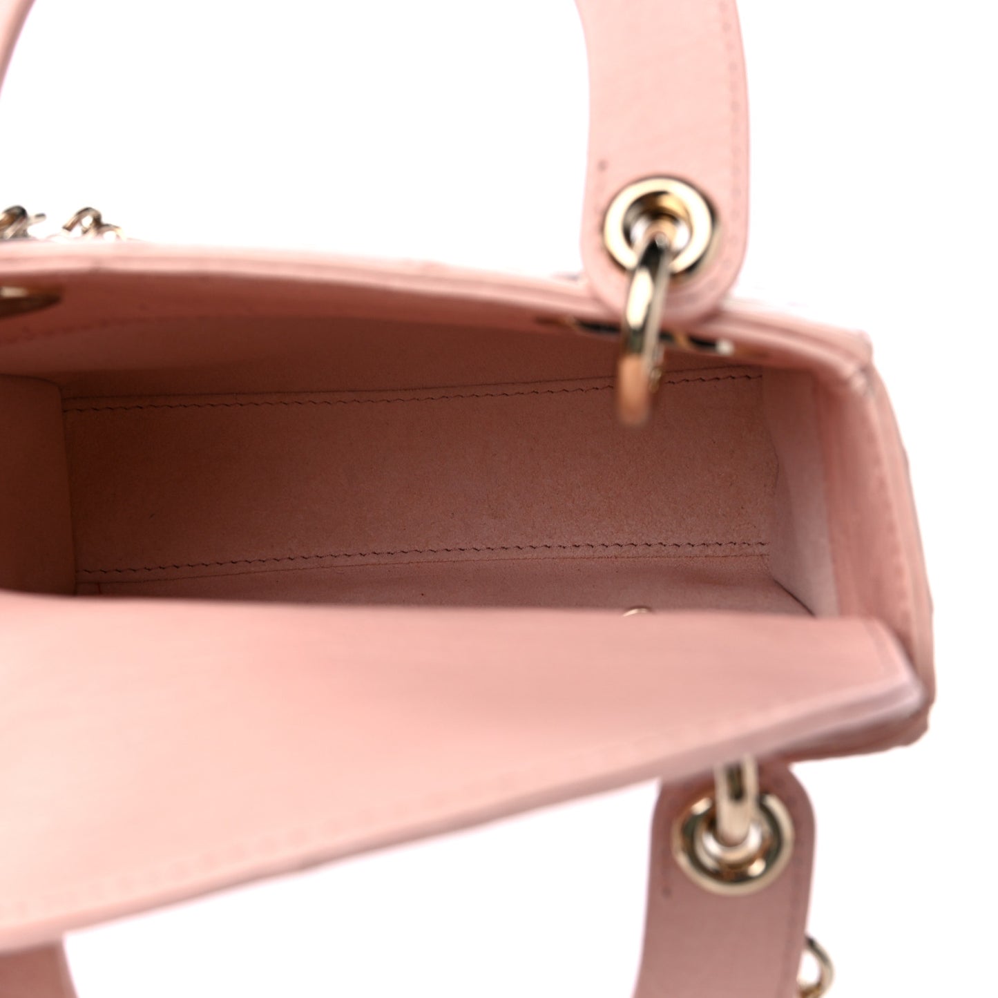 Ostrich Mini Lady Dior Light Pink