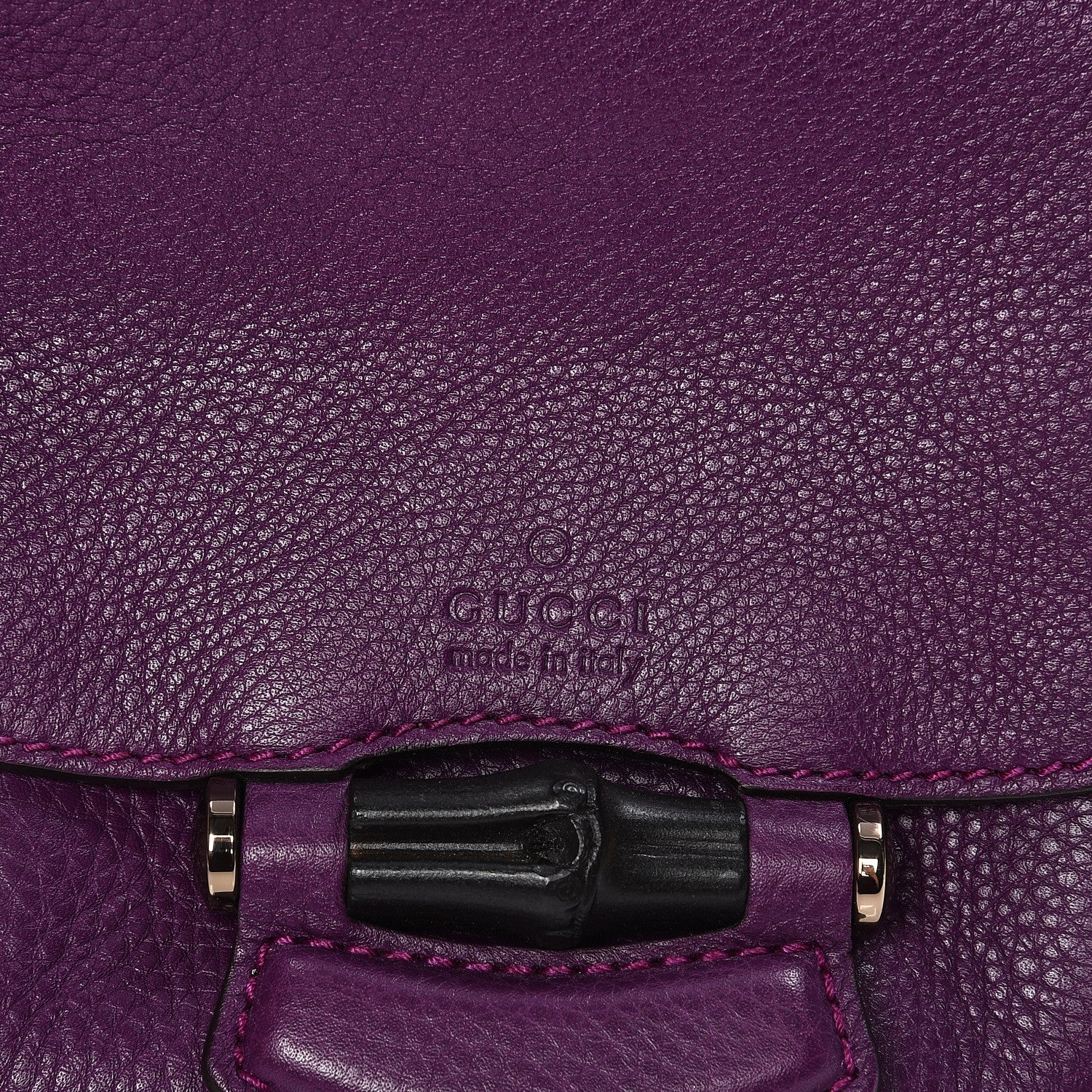 Gucci Calfskin Small Nouveau Fringe Shoulder Bag Purple 6 of 7