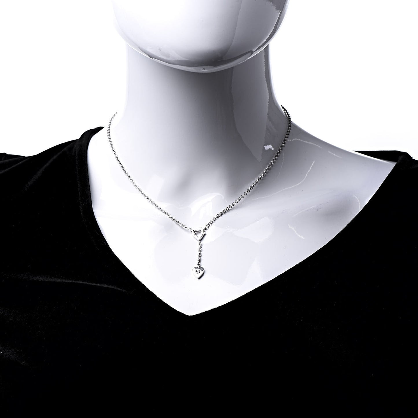 18K White Gold Diamond Mon Amour Lariat Necklace