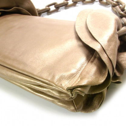 Prada Nappa Ruffle Resin Chainlink Bag Gold 5 of 12