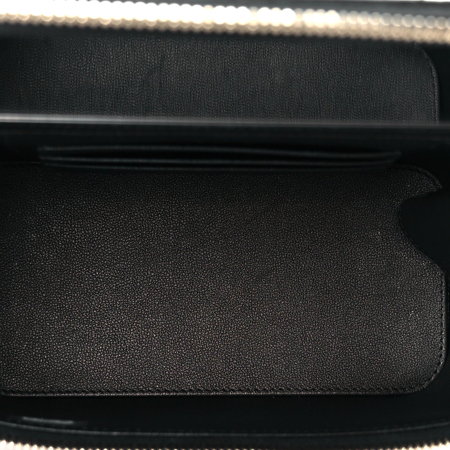 Lambskin Quilted Sweetheart Vanity Case Black