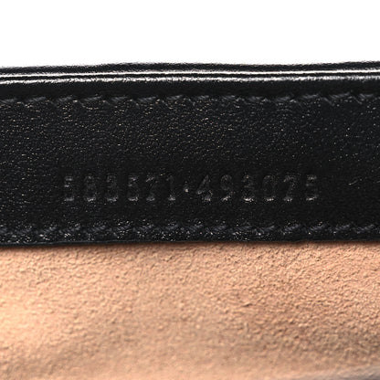 Gucci Calfskin Matelasse Aria Mini GG Marmont Top Handle Shoulder Bag Black 6 of 13