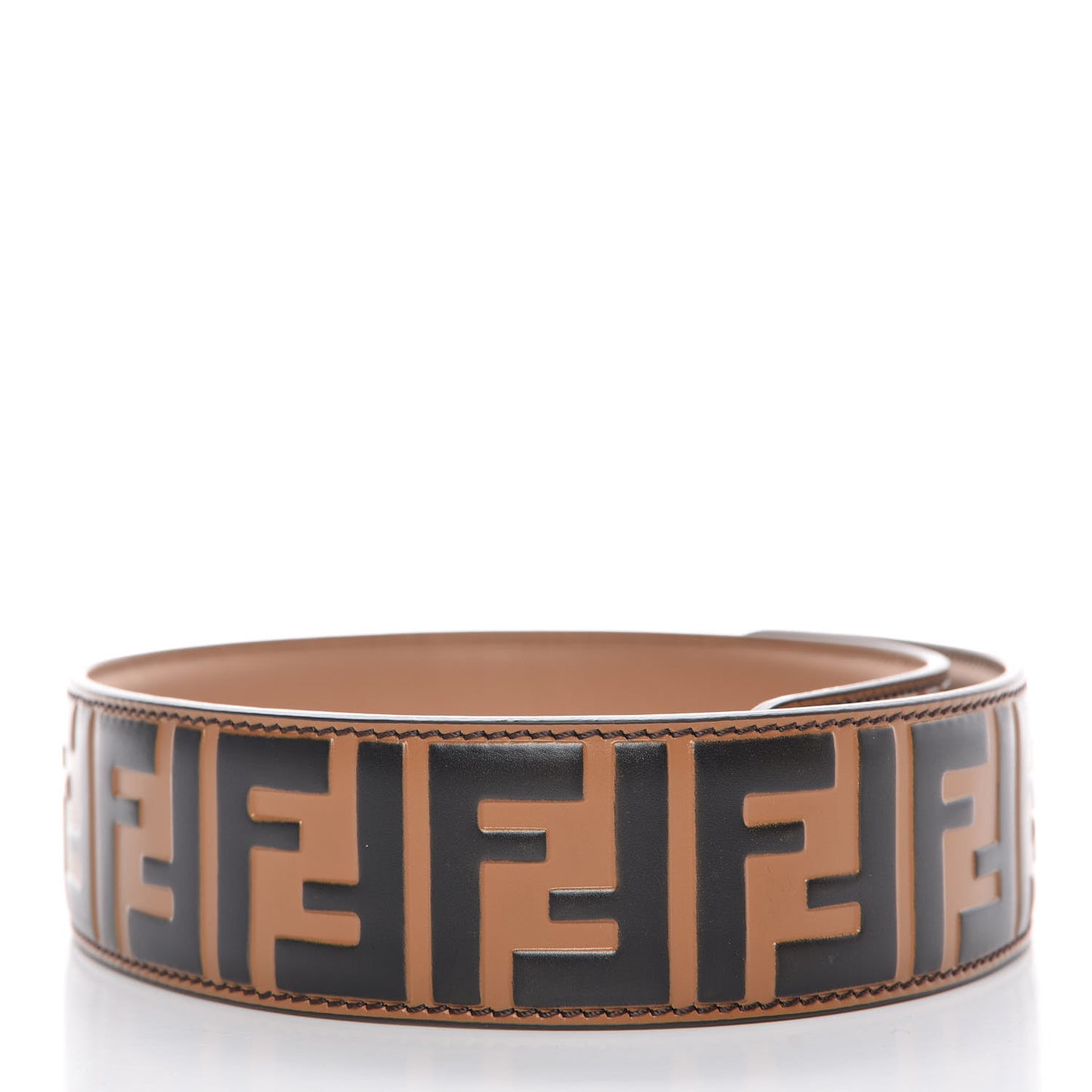 Calfskin FF 1974 Embossed Strap You Tobacco Black