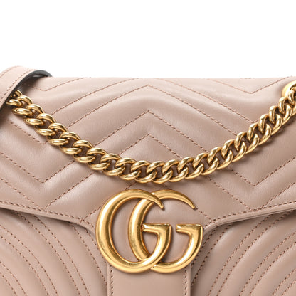 Gucci Calfskin Matelasse Small GG Marmont Shoulder Bag Porcelain Rose 7 of 9