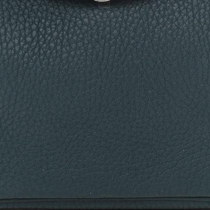 Hermes Taurillon Clemence Mini Lindy 20 Vert Cypress 8 of 11