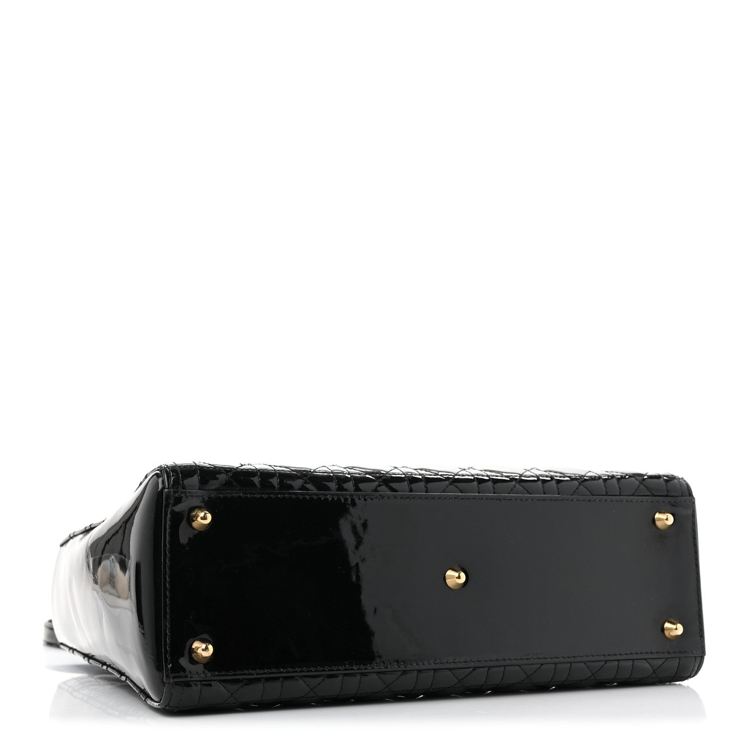 Christian Dior Patent Cannage Large Lady Dior Black 4 of 12