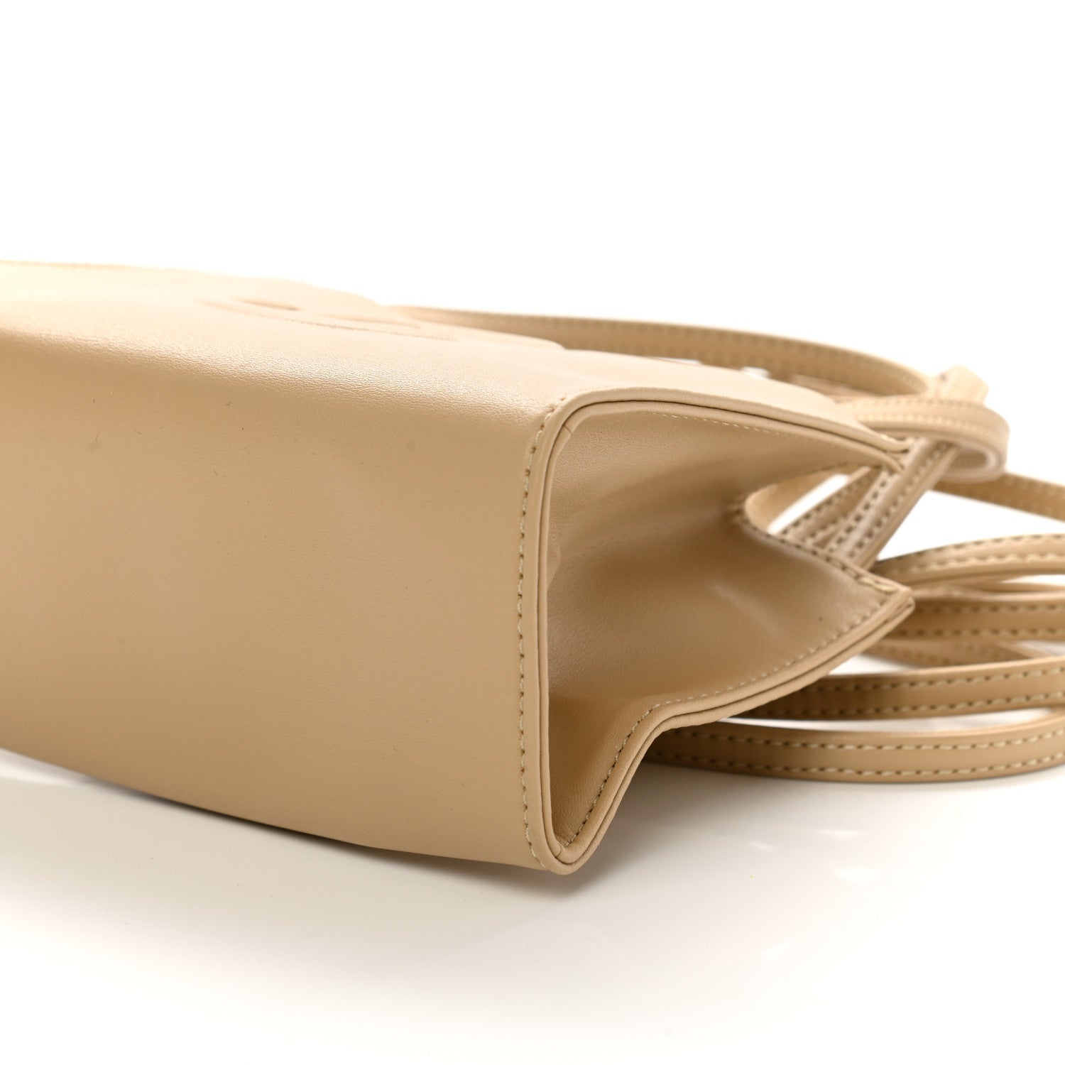 Telfar Vegan Leather Small Shopping Bag Cream 10 of 10