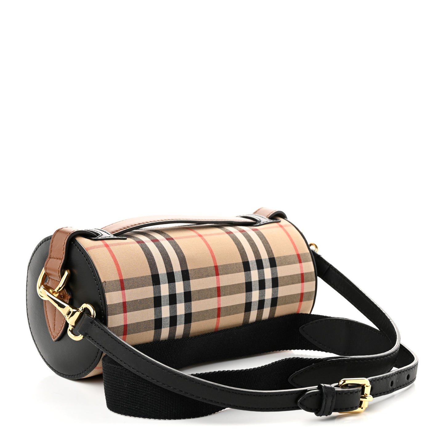 Vintage Check Calfskin Barrel Bag Archive Beige