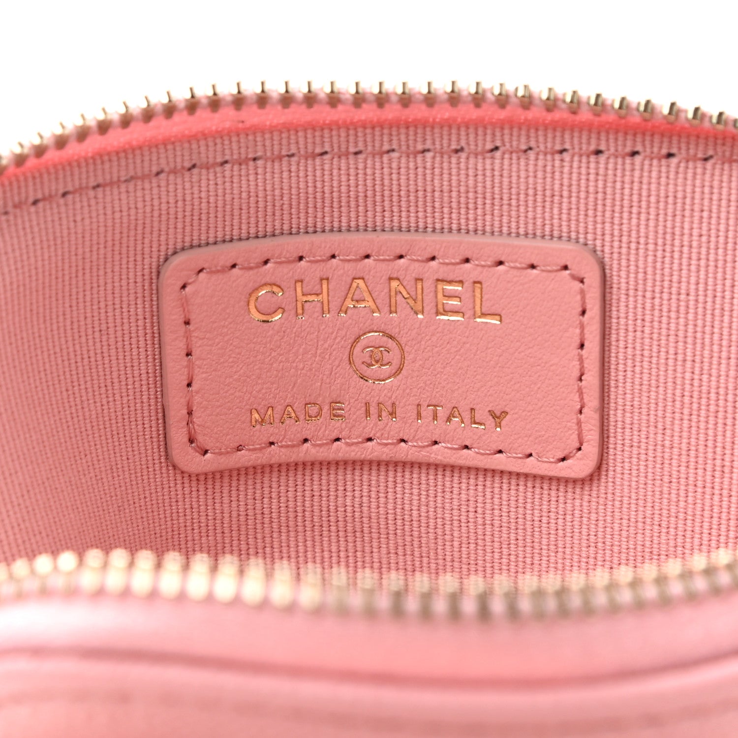 Chanel Caviar Quilted Zip Card Holder Wallet Pink 6 of 9