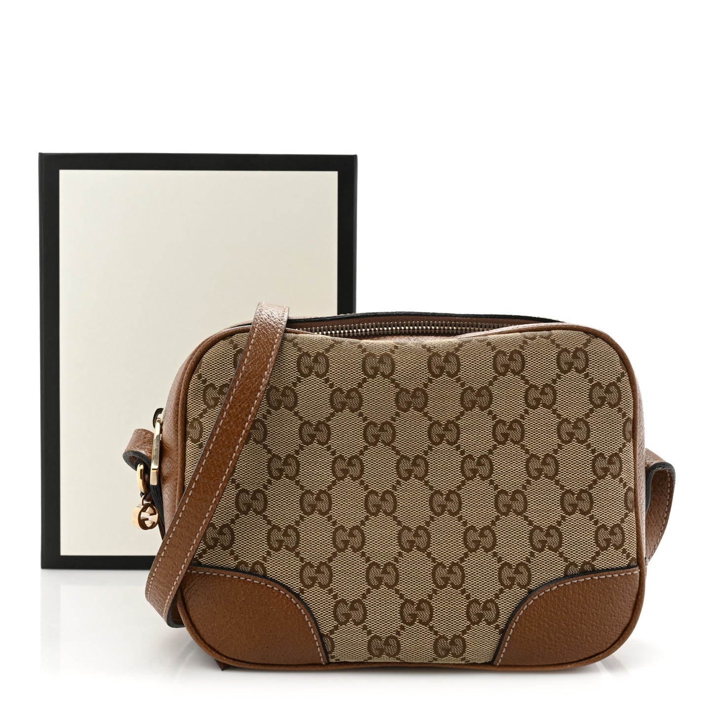 Monogram Mini Bree Messenger Bag Beige Tabacco