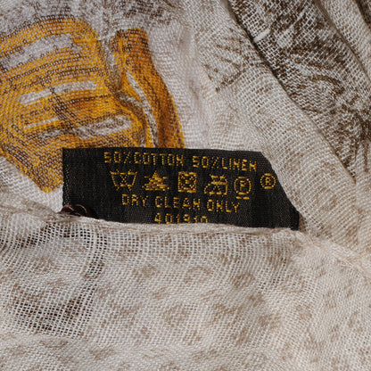 Louis Vuitton Cotton Linen Toile Etole De Louis Pareo Beige 8 of 8