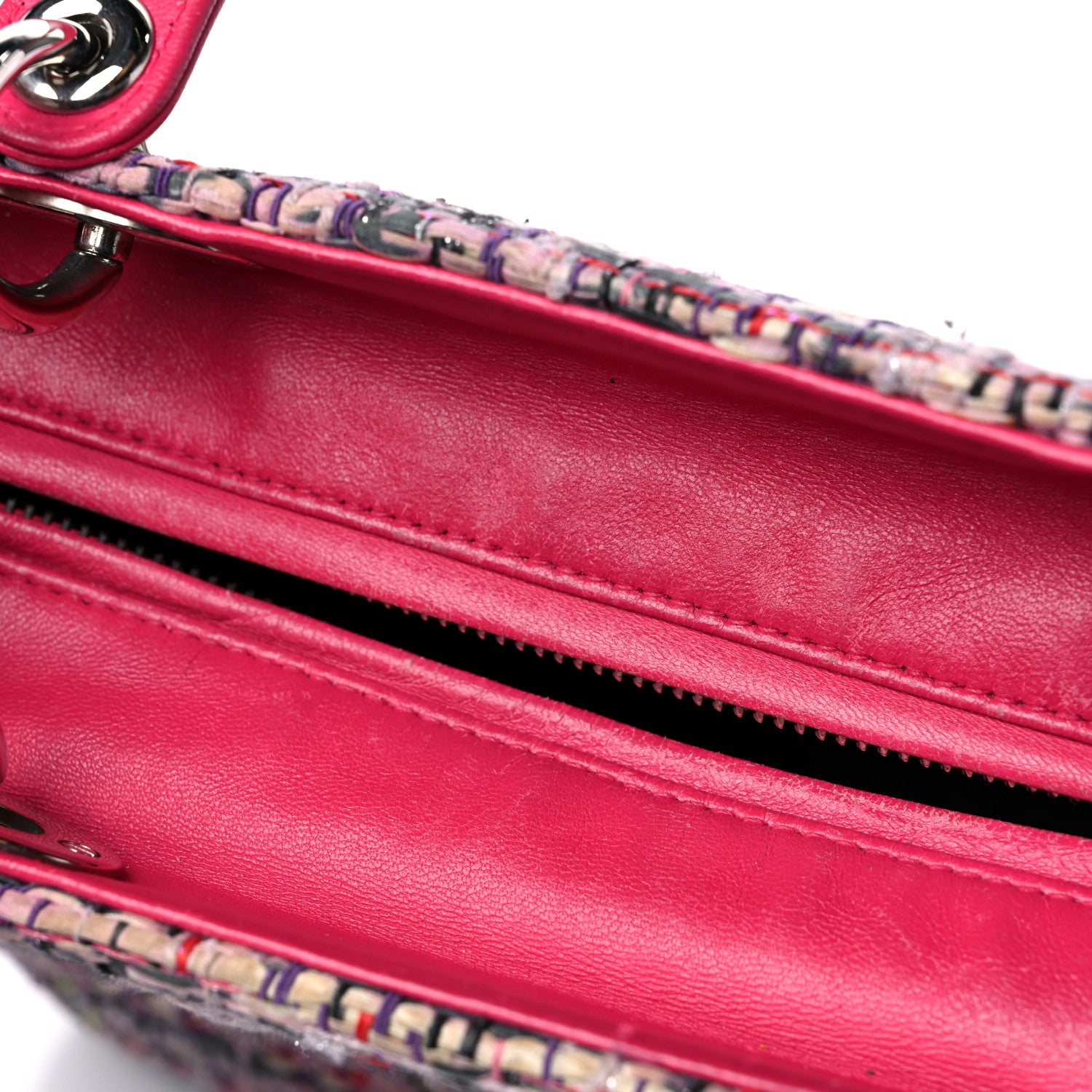 Christian Dior Tweed Medium Lady Dior Pink Multicolor 14 of 20
