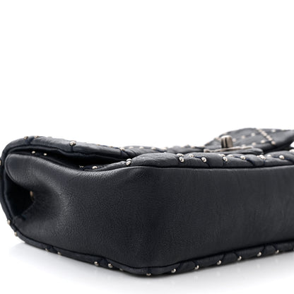 Chanel Washed Lambskin Studded Metal Beauty Flap Navy 7 of 9