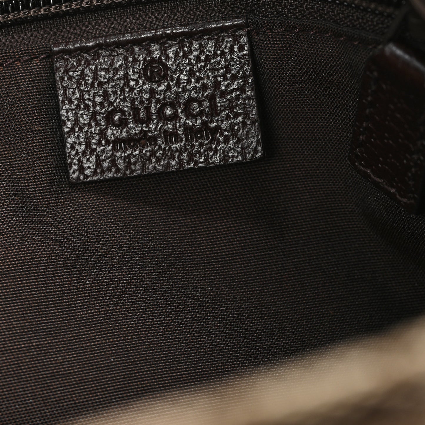GG Monogram Medium Web Handle Bucket Tote Dark Brown