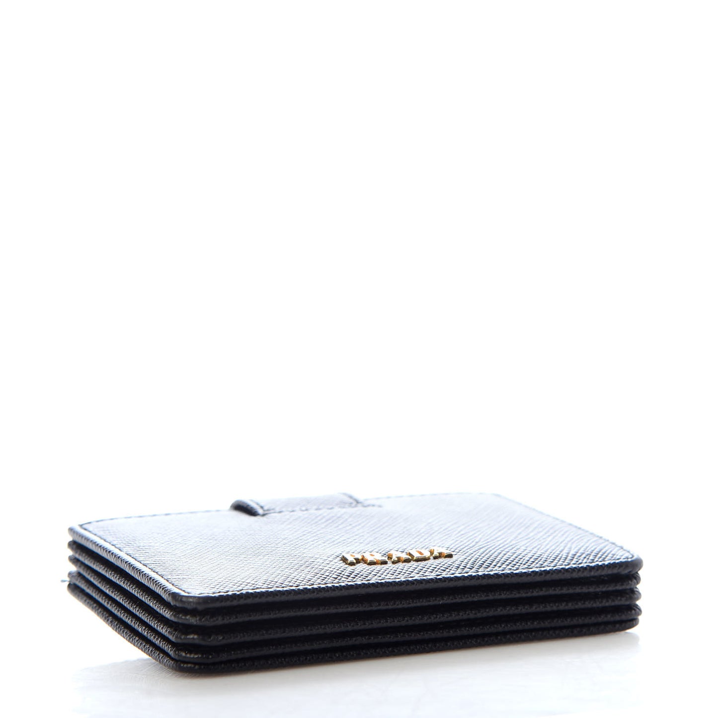 Saffiano Metal Accordion Card Case Black