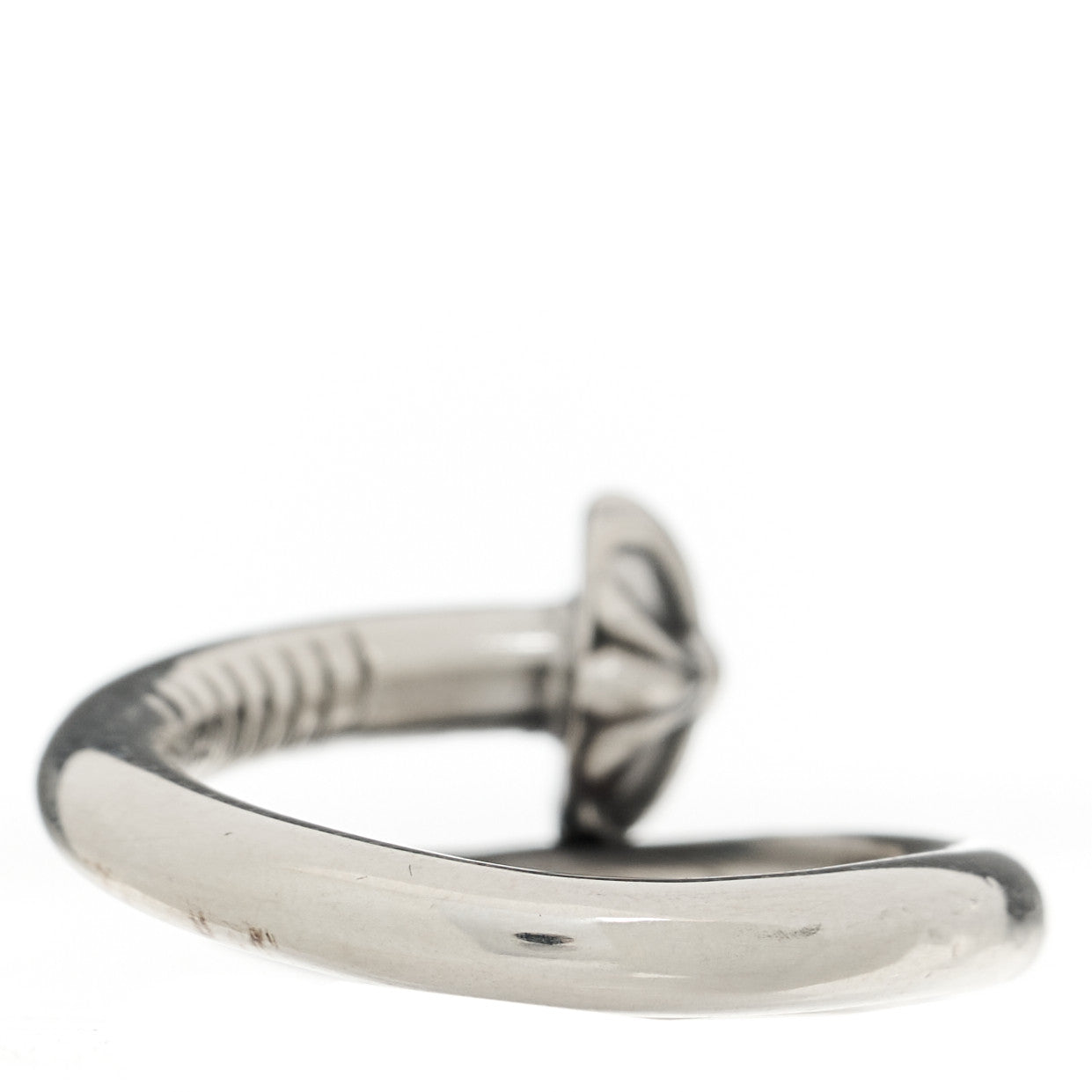 Chrome Hearts Sterling Silver Cross Ball Nail Ring 51 5.75 3 of 6