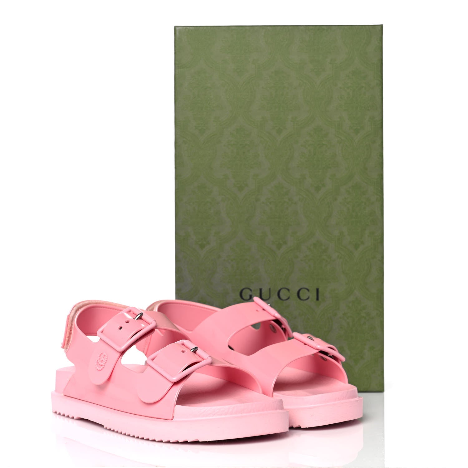 Gucci Rubber Mini Double G Womens Isla Dad Sandals 38 Wild Rose 9 of 9