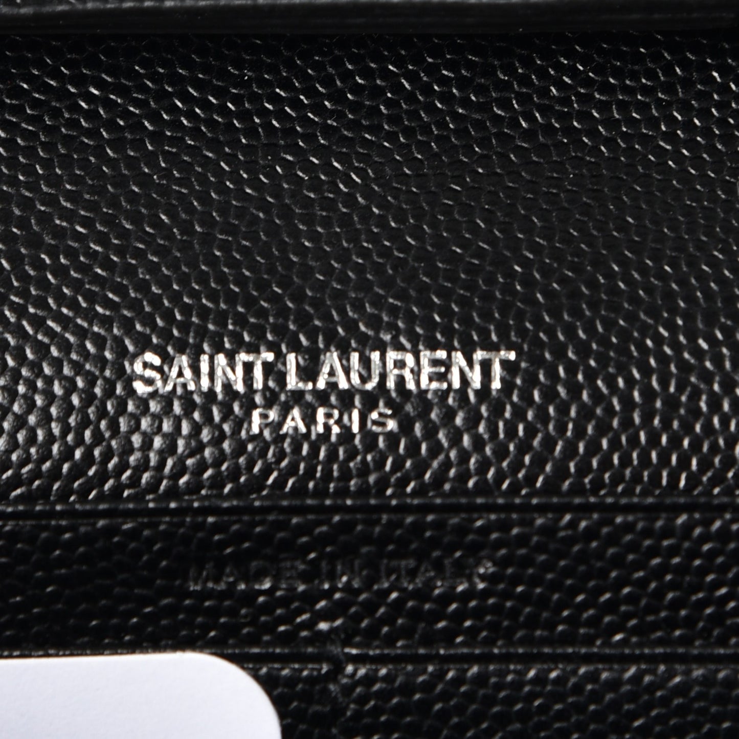 Grain De Poudre Matelasse Chevron Monogram Chain Wallet Black