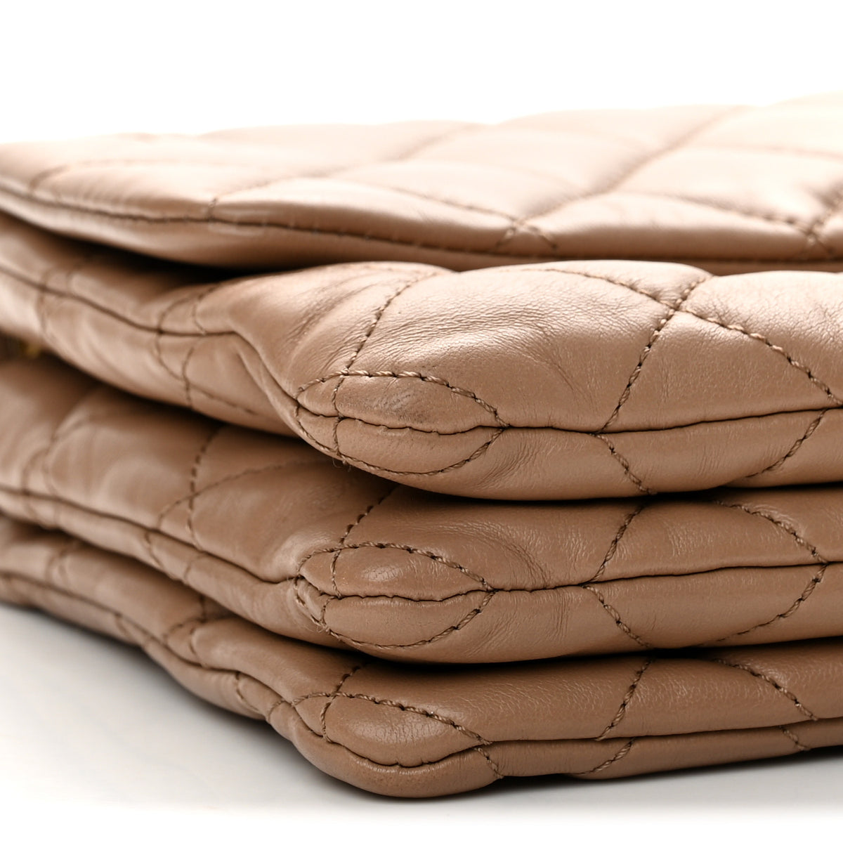 Chanel Lambskin Quilted Medium Pillow Crush Flap Beige 9 of 12
