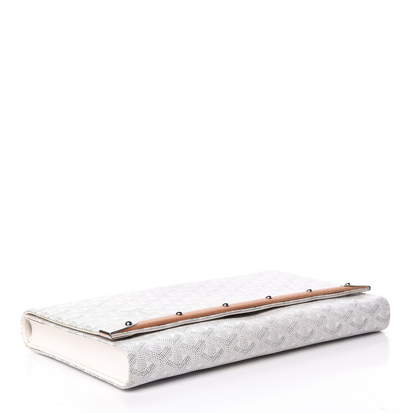 Goyardine Monte Carlo Bois Clutch White