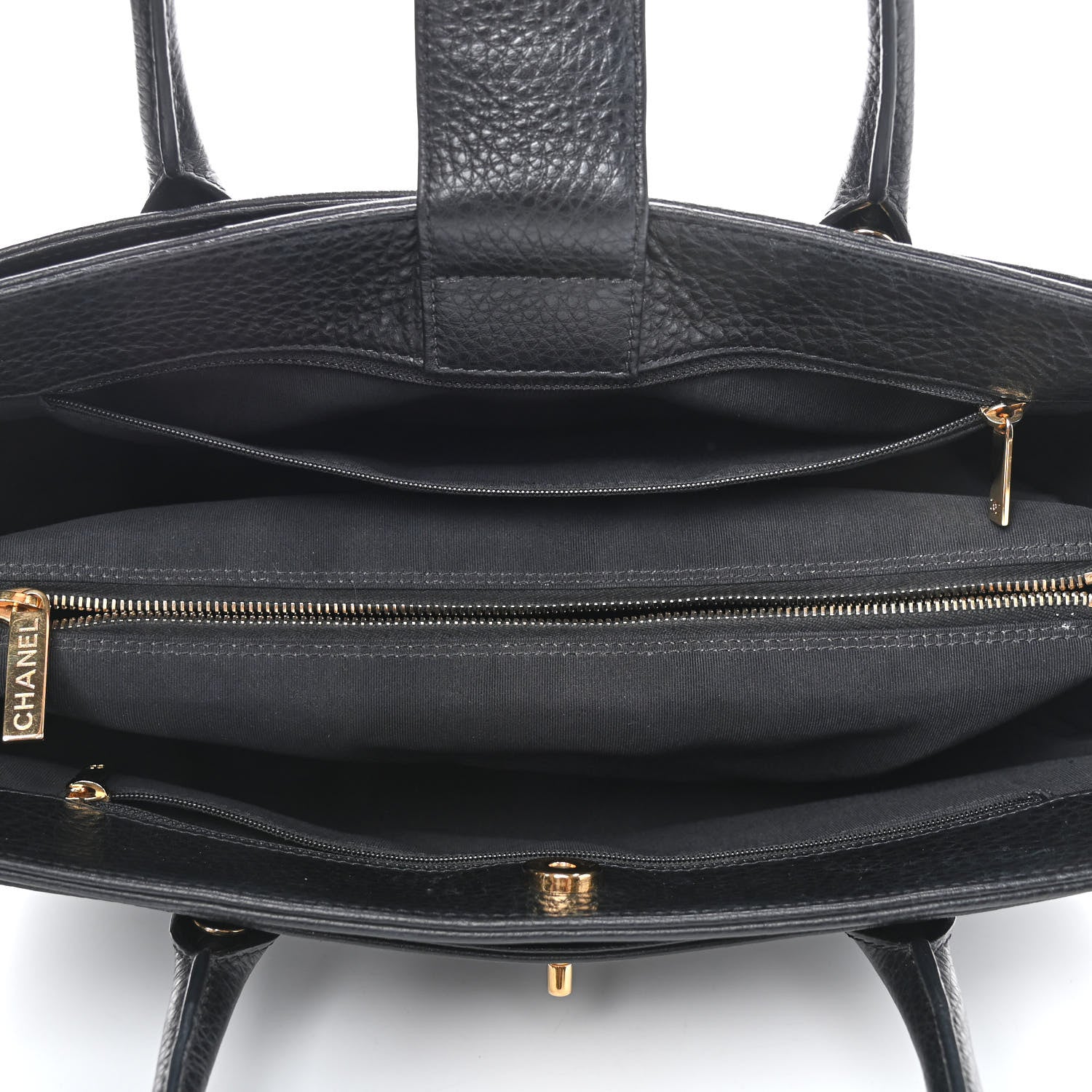 Chanel Calfskin Cerf Executive Shopper Tote Black 5 of 9