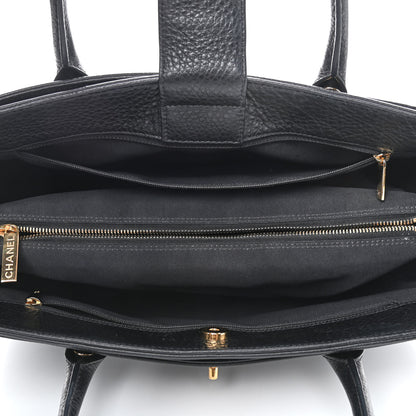 Chanel Calfskin Cerf Executive Shopper Tote Black 5 of 9