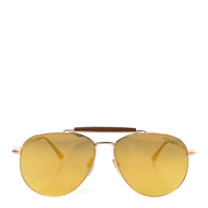 Tom Ford Sean Aviator Sunglasses TF536 Gold Havane 2 of 6
