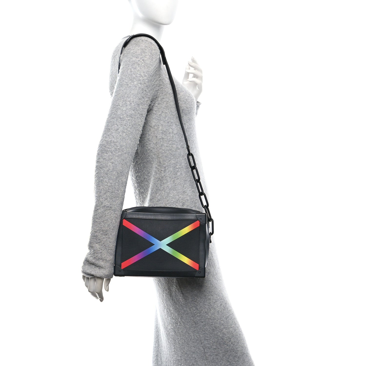 Louis Vuitton Taiga Rainbow Soft Trunk Black 2 of 10