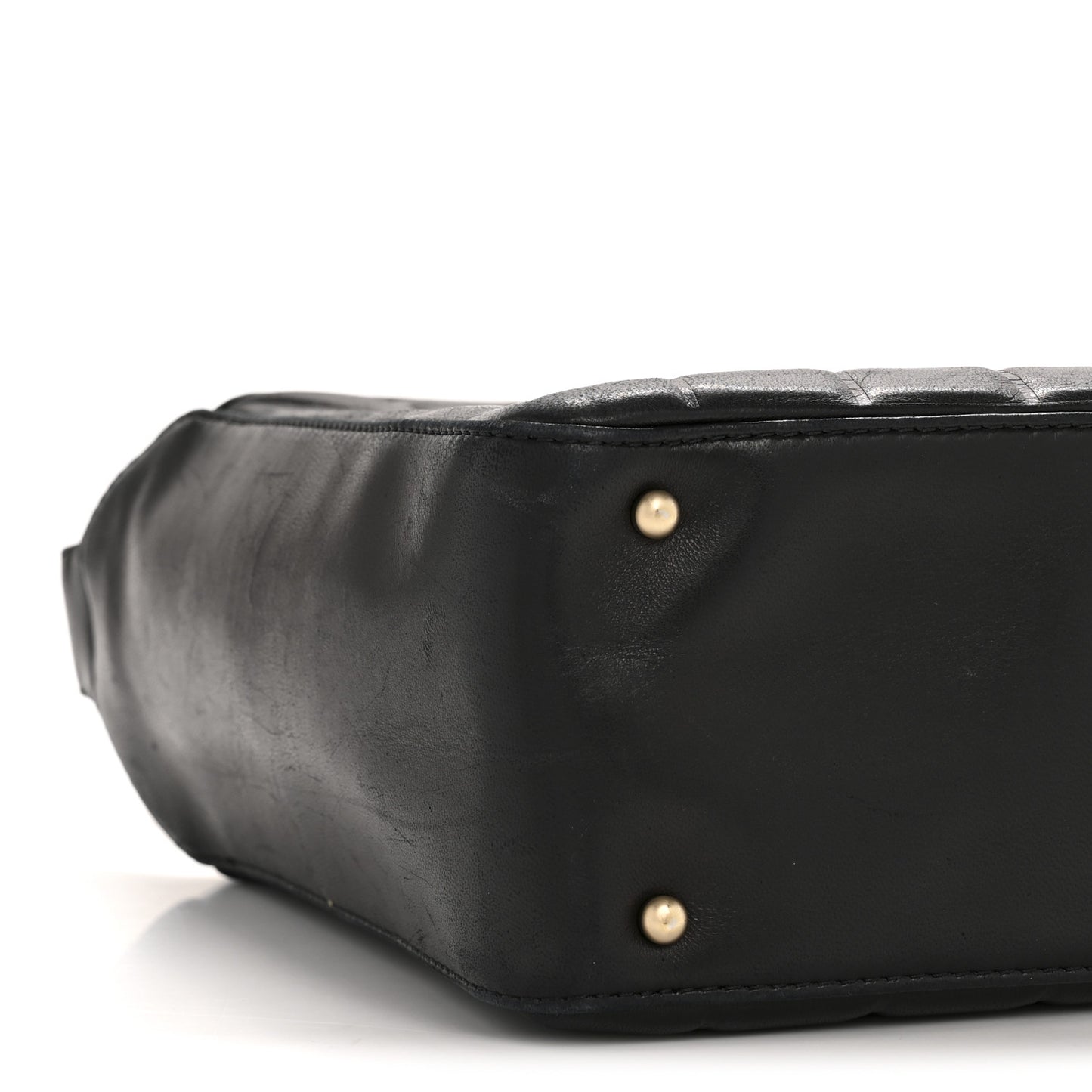 Lambskin Quilted Medium Chocolate Bar Shoulder Bag Black