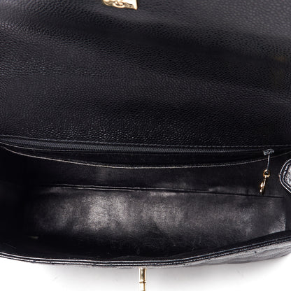 Chanel Caviar Quilted Jumbo Kelly Flap Black 8 of 11