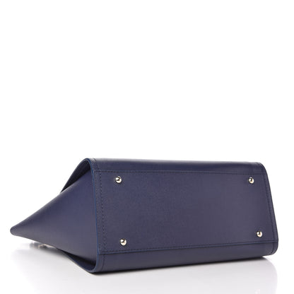 Chanel Caviar Small Studded Deauville Tote Navy 4 of 11
