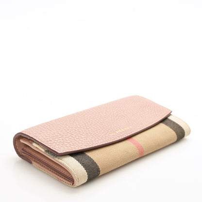 Burberry Calfskin House Check Porter Continental Wallet Pale Orchid 4 of 8