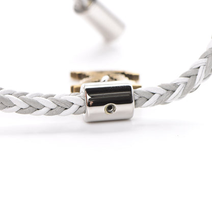 Louis Vuitton Calfskin Mens Charm Friendship Bracelet White 5 of 6