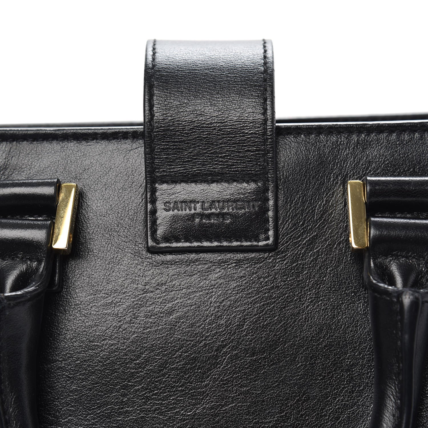 Saint Laurent Calfskin Monogram Baby Cabas Black 12 of 14