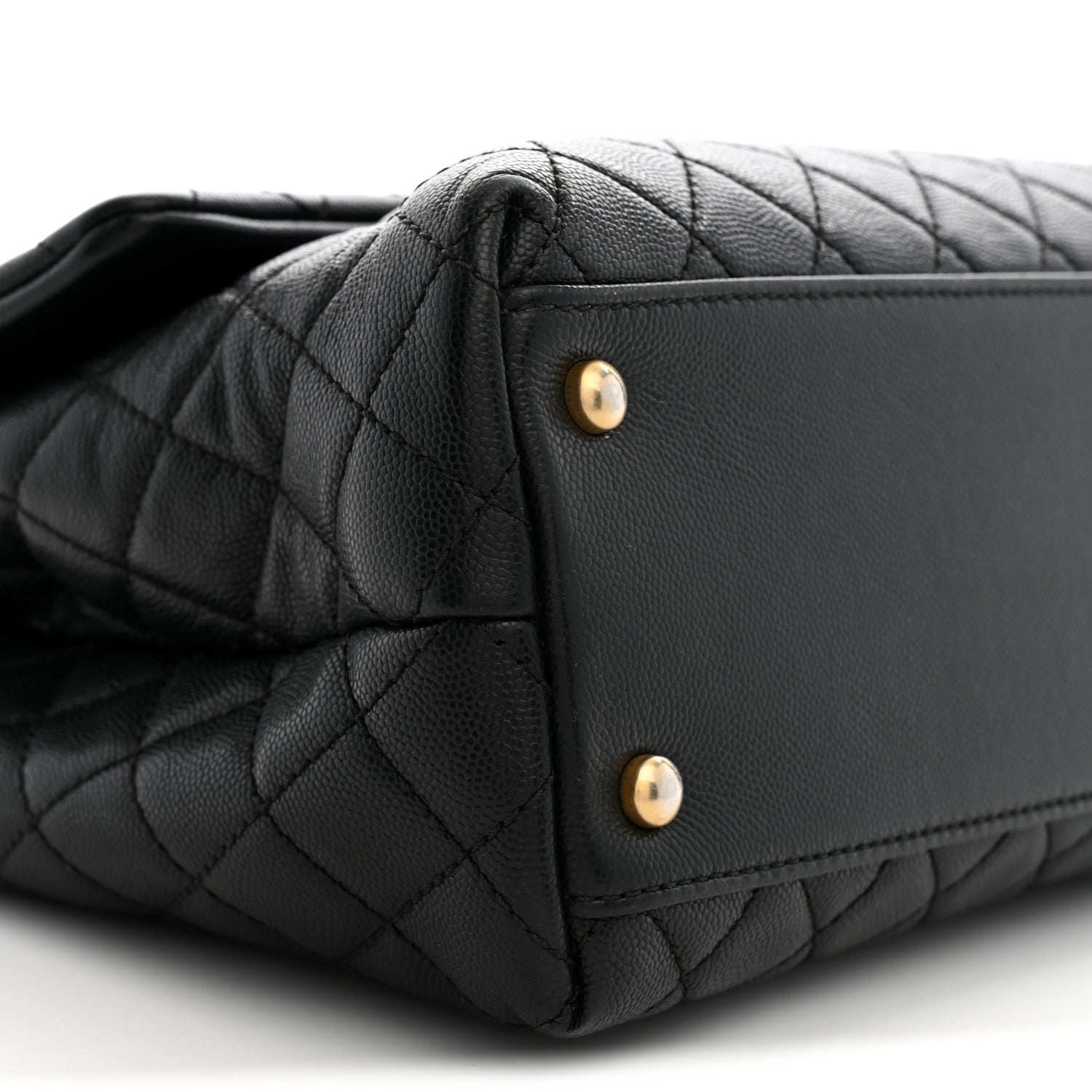 Chanel Caviar Quilted Medium Coco Handle Flap Black 9 of 10