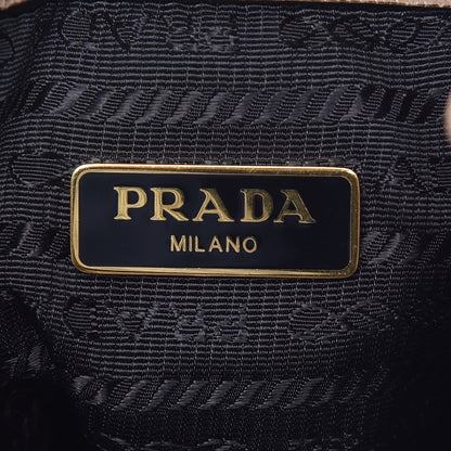 Prada Glace Calfskin Embossed Bucket Bag Cammeo 6 of 10