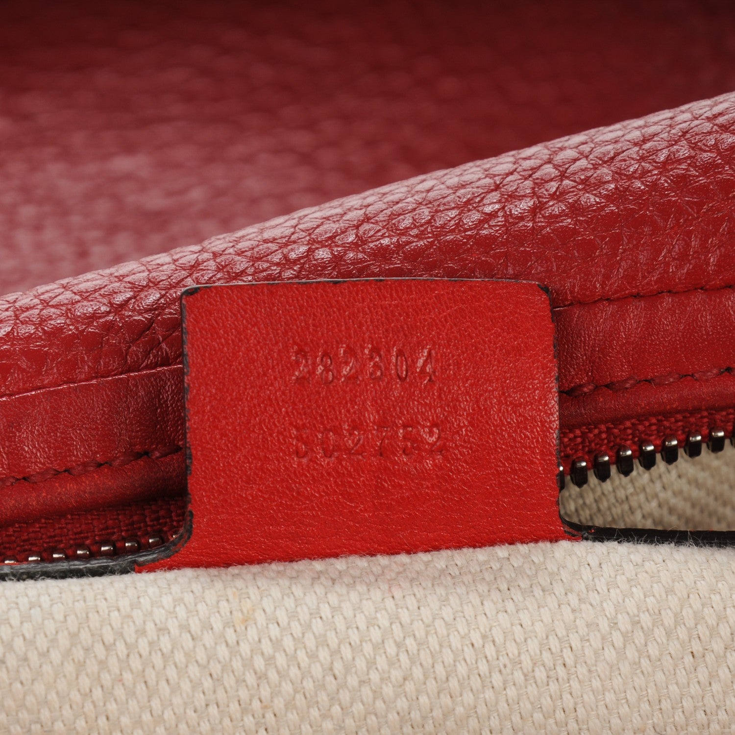 Gucci Pebbled Calfskin Large Soho Hobo Red 7 of 11