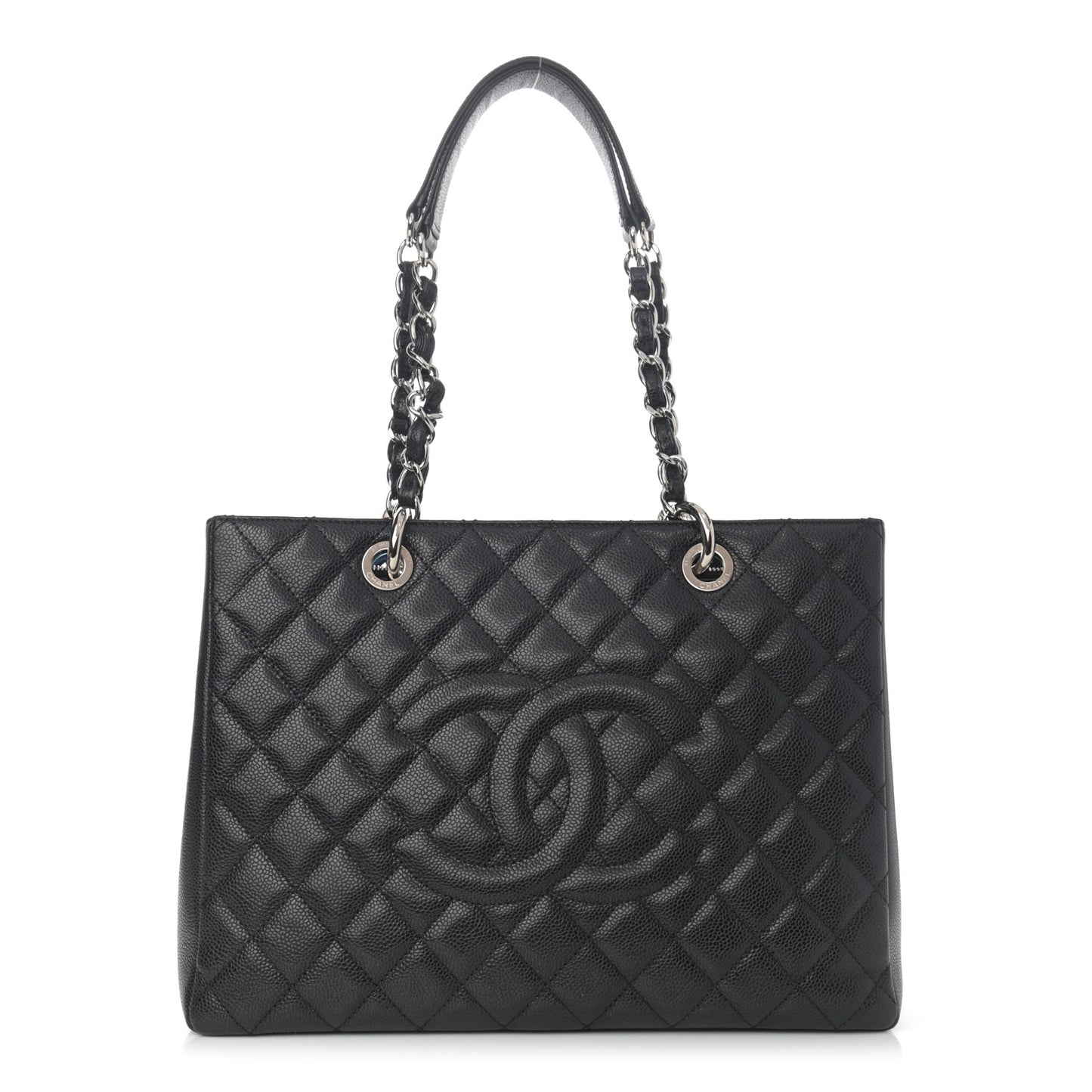 Caviar Quilted Grand Shopping Tote GST Black