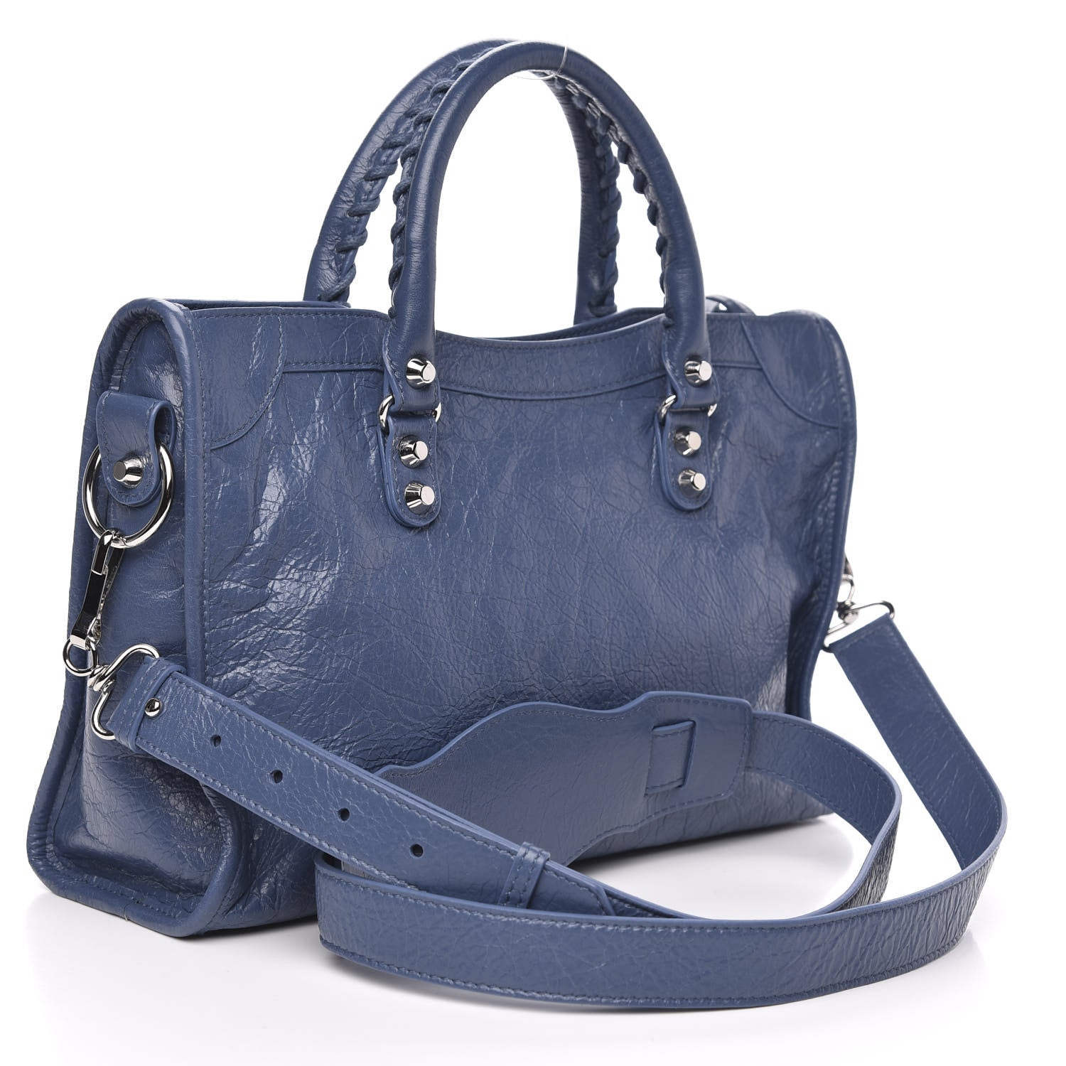 Balenciaga Agneau Classic Silver Hardware S City Denim Blue 3 of 9
