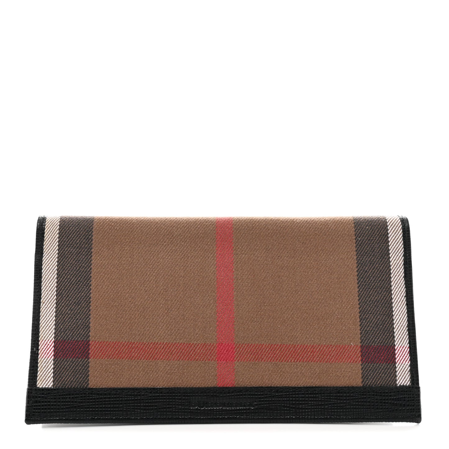 House Check Flap Wallet Black