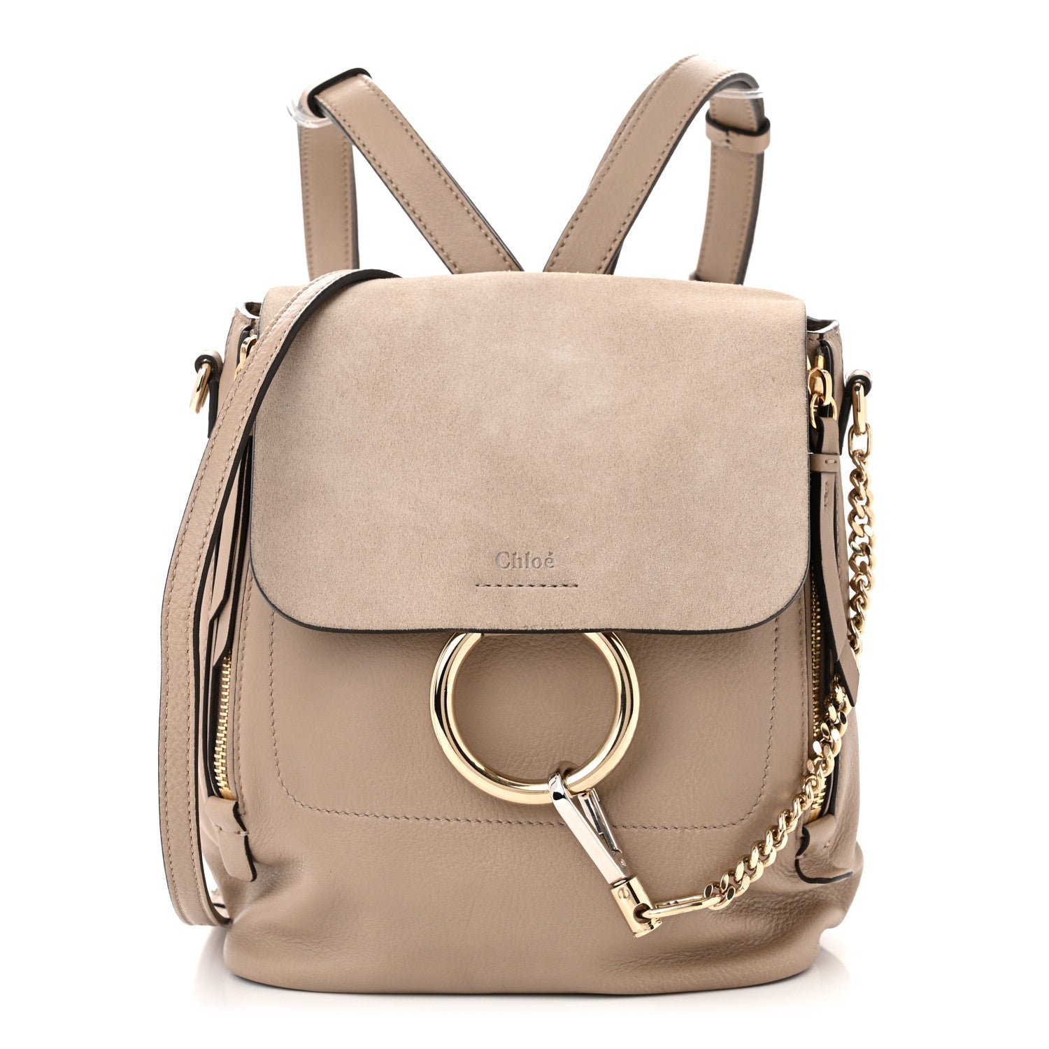 Chloe Suede Calfskin Medium Faye Backpack Motty Grey 1 of 11