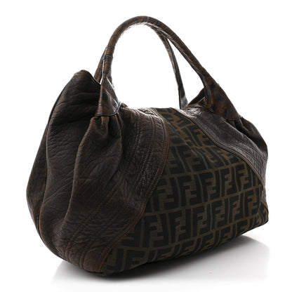 Fendi Zucca Nappa Nuvolata Vitello Tortuga Spy Tobacco Moro 3 of 12