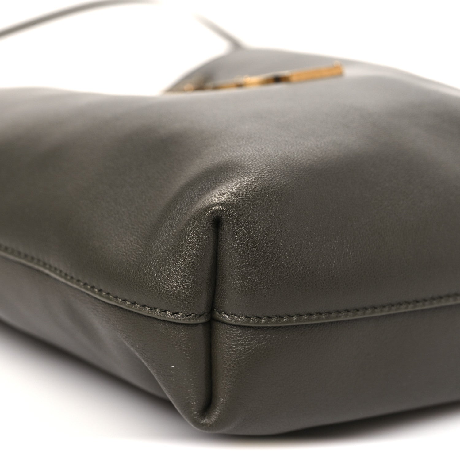 Saint Laurent Lambskin Pochon Shoulder Bag Light Musk 9 of 10