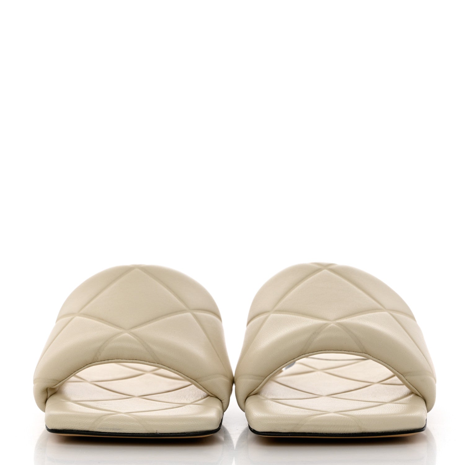 Bottega Veneta Nappa Quilted Rubber Lido Flat Sandals 40 Wax 2 of 7