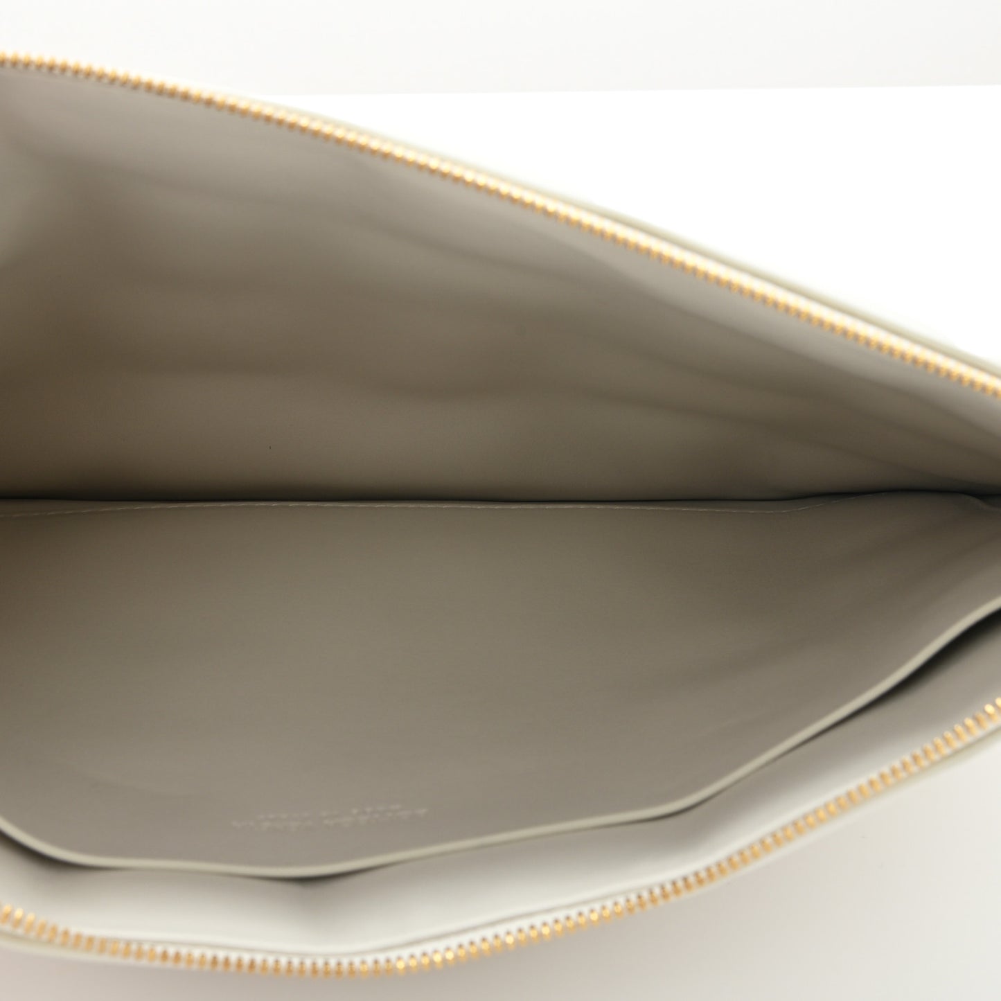 Nappa Embossed Pouch Clutch White