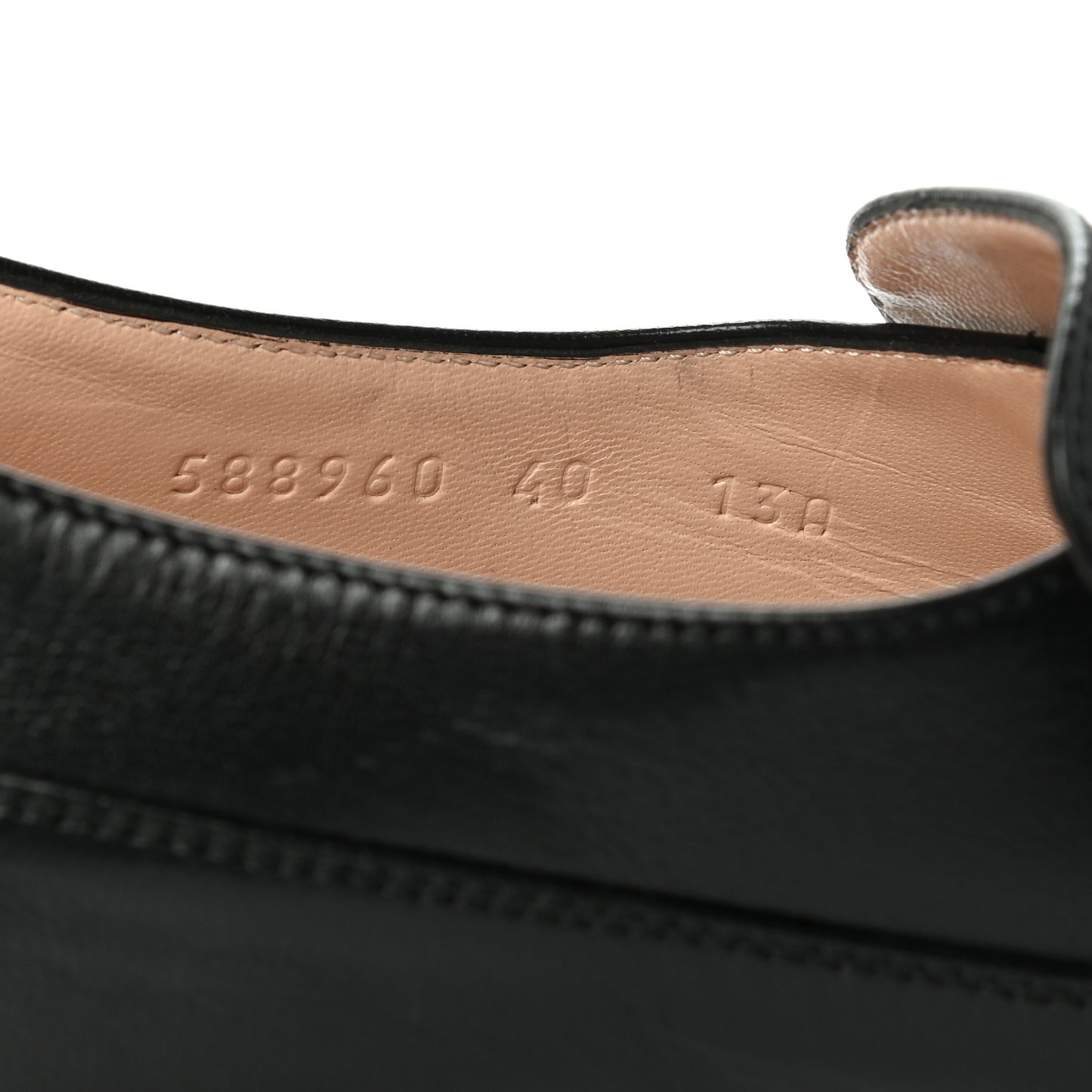 Goatskin Womens Chain Mid-Heel Loafers 40 Black