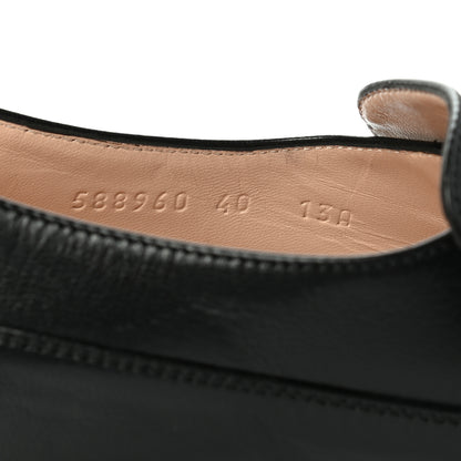 Gucci Goatskin Womens Chain Mid-Heel Loafers 40 Black 9 of 9
