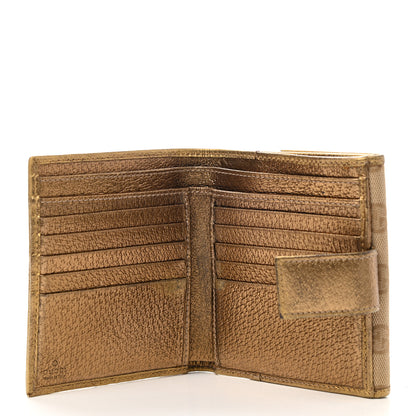 Gucci Monogram Princy Compact French Flap Wallet Gold 6 of 12